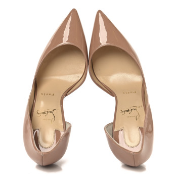 CHRISTIAN LOUBOUTIN Patent Iriza 100 Pumps 38 Nude