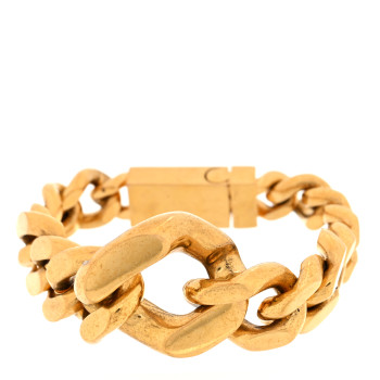 SAINT LAURENT Metal Graduated Curb Chain Bracelet Gold