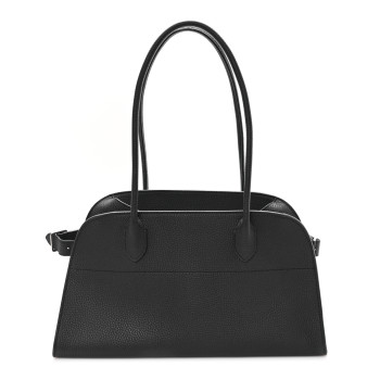 THE ROW Grained Calfskin EW Margaux 12 Black