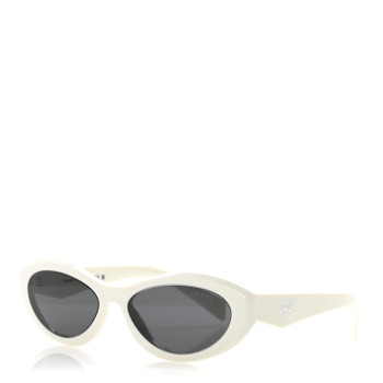 PRADA Acetate Oval Sunglasses SPR 26Z White