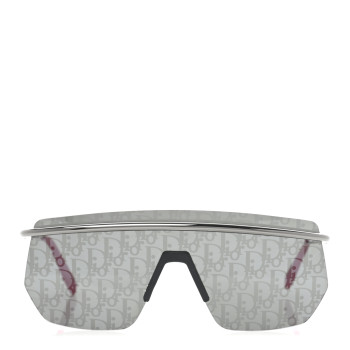 CHRISTIAN DIOR Metal Oblique DiorMotion M1I Mask Sunglasses Grey Pink
