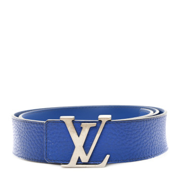 LOUIS VUITTON Taurillon Calfskin 40mm LV Initiales Reversible Belt 95 38 Navy