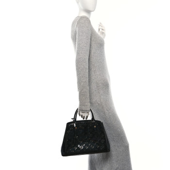LOUIS VUITTON Vernis Montaigne BB Black
