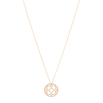 TIFFANY 18K Rose Gold Paloma Picasso Marrakesh Round Pendant Necklace