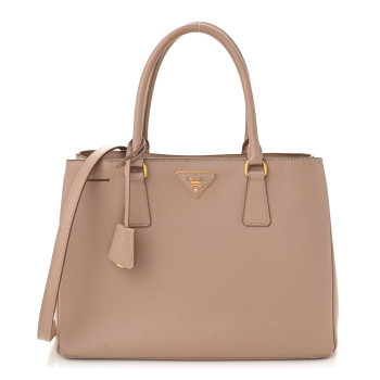 PRADA Saffiano Lux Medium Tote Cammeo