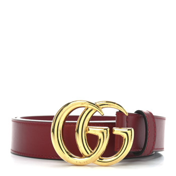 GUCCI Plutone Calfskin Double G 30mm Belt 75 30 Rosso
