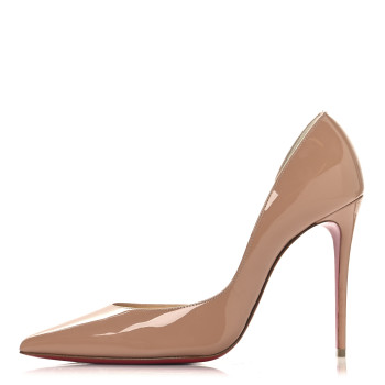 CHRISTIAN LOUBOUTIN Patent Iriza 100 Pumps 38 Nude