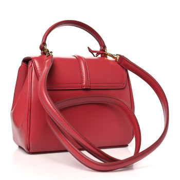 CELINE Satinated Calfskin Mini 16 Top Handle Bag Raspberry