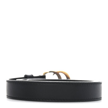 GUCCI Calfskin Double G 20mm Belt 80 32 Black