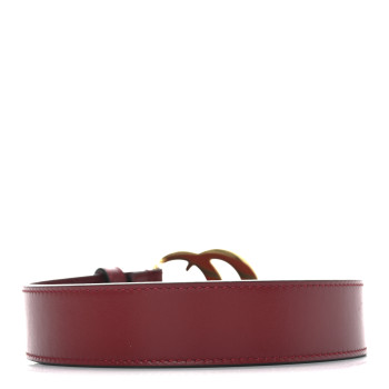 GUCCI Plutone Calfskin Double G 30mm Belt 75 30 Rosso