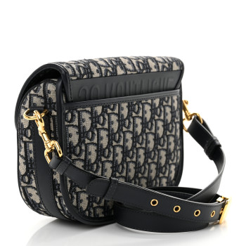 CHRISTIAN DIOR Oblique Medium Bobby Flap Blue
