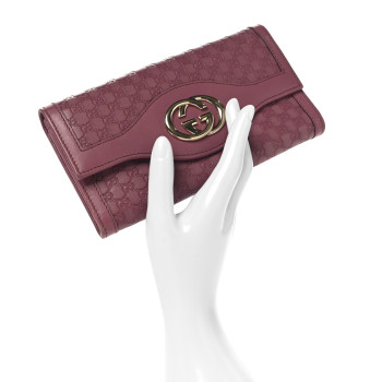 GUCCI Microguccissima Sukey Continental Wallet Vintage Rose