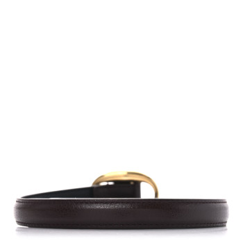 SAINT LAURENT Smooth Calfskin Oval Thin Belt 70 28 Dark Currant