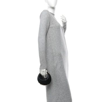 FENDI Vitello Grace Matte Nano Fendigraphy Hobo Charm Black