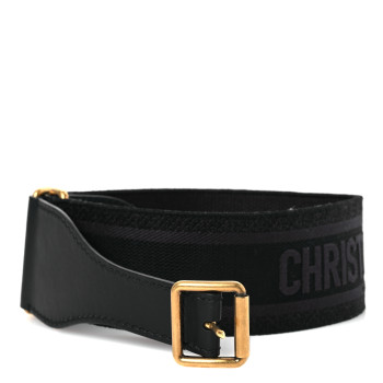 CHRISTIAN DIOR Canvas Embroidered Book Belt 75 75 30 Anthracite