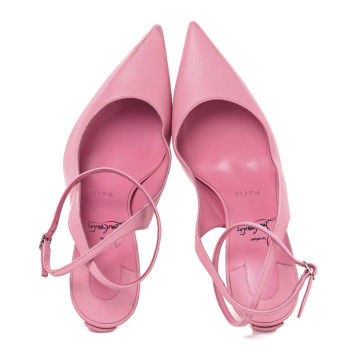 CHRISTIAN LOUBOUTIN Calfskin Condora Sling 100 Pumps 38.5 Pink