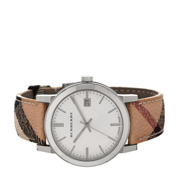 BURBERRY Stainless Steel Calfskin 38mm The City Quartz Watch BU9025
