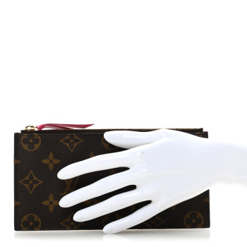 LOUIS VUITTON Monogram Felicie Chain Wallet Zippered Insert Fuchsia