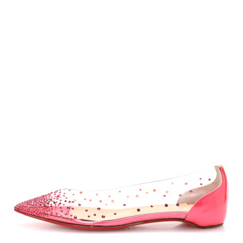 CHRISTIAN LOUBOUTIN PVC Degrastrass Flats 37.5 Version Florida