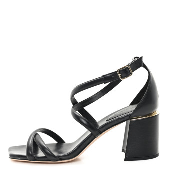 JIMMY CHOO Nappa Rheea 65 Sandals 39 Black