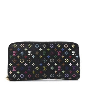 LOUIS VUITTON Monogram Multicolor Zippy Wallet Black Grenade