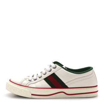 GUCCI Canvas Web Womens 1977 Tennis Sneakers 37 White