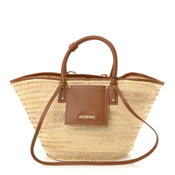 JACQUEMUS Raffia Panier Soli Light Brown