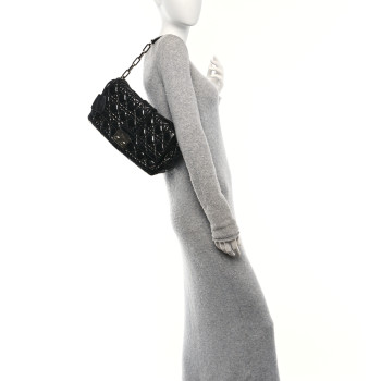 CHRISTIAN DIOR Patent Cannage New Lock Flap Black