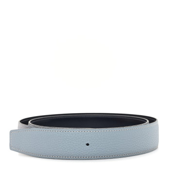 HERMES Box Togo 32mm Belt Strap 90 36 Marine Bleu Ciel