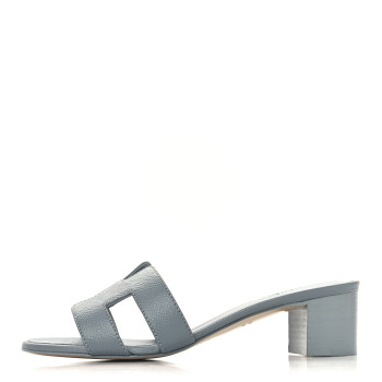 HERMES Epsom Oasis Sandals 35 Gris Antarctique