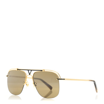 LOUIS VUITTON Metal LV Boarding Sunglasses Z2335W Gold