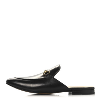 GUCCI Calfskin Mens Princetown Slippers 11 Black