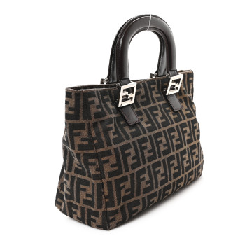 FENDI Zucca Small Holdall Tote Tobacco