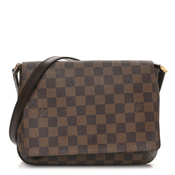 LOUIS VUITTON Damier Ebene Musette Tango Long Strap