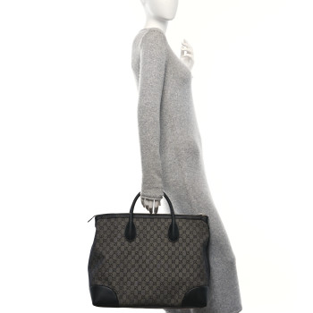 GUCCI Denim Monogram Large Tote Black