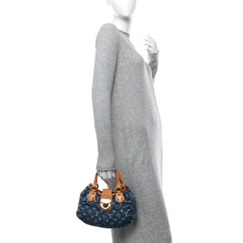 LOUIS VUITTON Monogram Denim Pleaty Blue