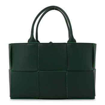 BOTTEGA VENETA Calfskin Maxi Intrecciato Small Arco Tote Raintree
