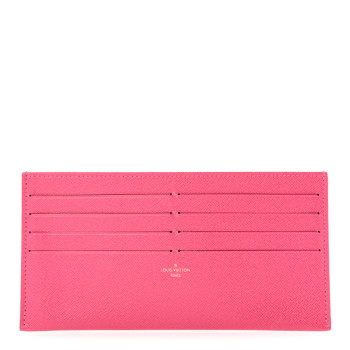 LOUIS VUITTON Calfskin Felicie Card Holder Insert Fuchsia