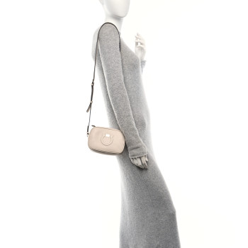SALVATORE FERRAGAMO Calfskin City Goncho Crossbody Camera Bag Ivory
