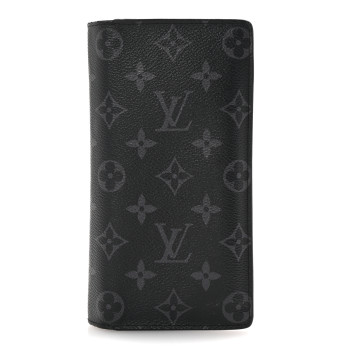 LOUIS VUITTON Monogram Eclipse Brazza Wallet