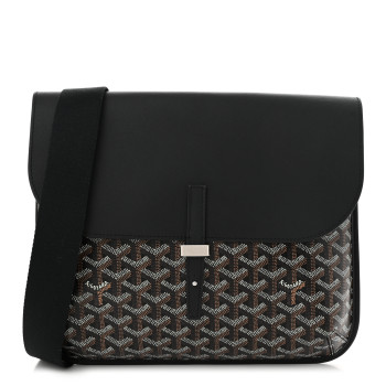 GOYARD Goyardine Coursier Messenger Bag Black