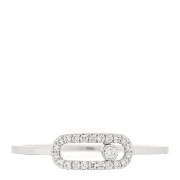 MESSIKA 18K White Gold Diamond Move Uno Ring 54 7