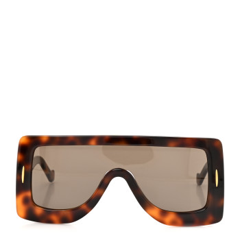 LOEWE Acetate Anagram Shield Sunglasses LW40104I Tortoise