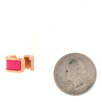 HERMES Chevre Chamkila Olympe Ear Cuff PM Rose Shocking