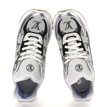 LOUIS VUITTON Monogram Calfskin Run 55 Sneakers 39.5 Lilac