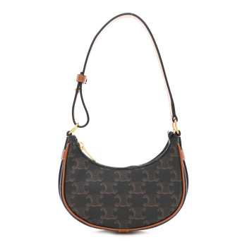 celine micro ava in triomphe canvas and calfskin