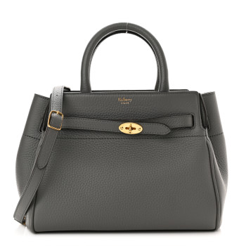 MULBERRY Heavy Grain Small Belted Bayswater Tote Charcoal