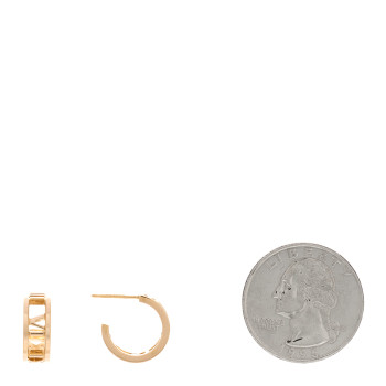 TIFFANY 18K Rose Gold Mini Atlas Hoop Earrings