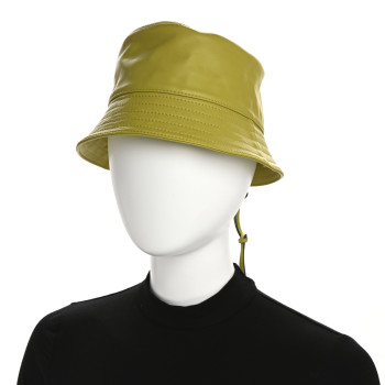 LOEWE Lambskin Bucket Hat 57 Lime Yellow