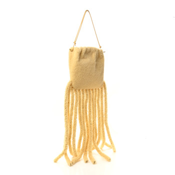 BOTTEGA VENETA Shearling The Fringe Pouch Teddy